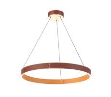 142027 - LED Lustr na lanku LEATHER LED/47,8W/230V hnědá/oranžová