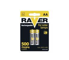 2 ks Nabíjecí baterie AA RAVER NiMH/1,2V/600 mAh