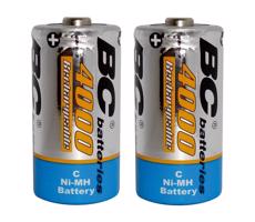 2 ks Nabíjecí baterie NiMH C 4000 mAh 1,2V