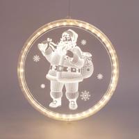 ACA Lighting 3D akryl santa, 36 WW LED IP20 21x21.6cm, USB napájecí kabel součástí X08361258 Teplá bílá