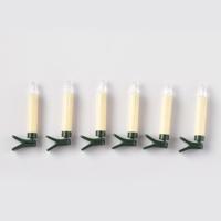 ACA Lighting "6 bílých MINI svíček s klipsem", LED na baterie (6xAAA), WW, IP20, pr. 1.5x10.5cm X0761121 Teplá bílá