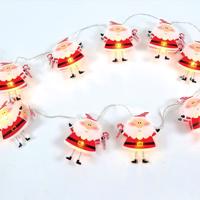 ACA Lighting LED řetěz Santa 1.35m, 10xLED, 2xAA, teplá bílá, bez funkcí, transparentní kabel [X07101124] Teplá bílá Čirá