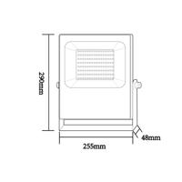 ACA Lighting LED venkovní slim reflektor Q 100W/230V/RGB+6000K/9000Lm/110°/IP66, černý