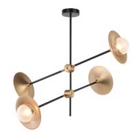 ACA Lighting stropní svítidlo 24XG9 mosaz/černá kov plus sklo 85X81XH67CM LAYLA HL4324C84BB