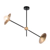 ACA Lighting stropní svítidlo 2XG9 mosaz/černá kov plus sklo 85X20XH51CM LAYLA HL4322C84BB