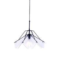 ACA Lighting závěsné svítidlo 1XE27 bílá akryl plus černý kov D45XH120CM ORIGAMI EF39P145WH