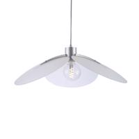 ACA Lighting závěsné svítidlo 1XE27 bílá plus stříbrný kov D58XH120CM BLOSSOM EF21P158SW