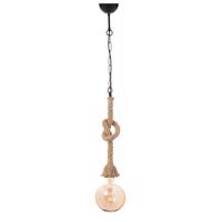 ACA Lighting závěsné svítidlo 1XE27 černý kov plus SINGLE BRAIDED lano plus řetěz H100CM 50BRCN