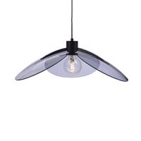 ACA Lighting závěsné svítidlo 1XE27 kouřové sklo plus černý kov D58XH120CM BLOSSOM EF21P158BS