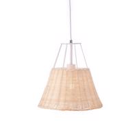 ACA Lighting závěsné svítidlo 1XE27 ratan plus bílý kov D30XH120CM ZORBAS GN60P130WH