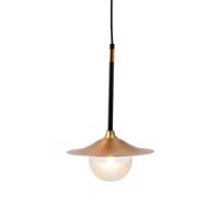 ACA Lighting závěsné svítidlo 1XG9 mosaz/černý kov plus sklo D20XH116CM LAYLA HL4311P20BB