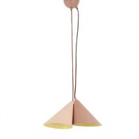 ACA Lighting závěsné svítidlo 2XE14 hnědá plus béžový kov D32XH120CM DIOSCURI EF23P233BB