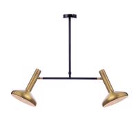 ACA Lighting závěsné svítidlo 2XE27 černá plus mosaz 69X20XH92CM SHERLOCK AR4182P69BB