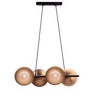 ACA Lighting závěsné svítidlo 4XG9 mosaz/černý kov plus sklo 68X27XH118CM LAYLA HL4324P68BB