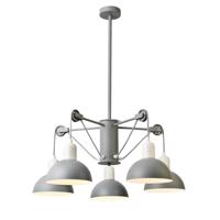 ACA Lighting závěsné svítidlo 5XE14 šedá/bílý kov D68XH85CM CEZANNE EG5795P58G