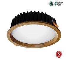 APLED APLED - LED Podhledové RONDO WOODLINE LED/12W/230V 3000K pr. 20 cm dub masiv