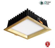 APLED APLED-LED Podhledové SQUARE WOODLINE LED/12W/230V 3000K 17x17 cm borovice masiv