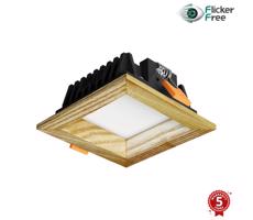 APLED APLED - LED Podhledové SQUARE WOODLINE LED/3W/230V 4000K 9x9 cm jasan masiv