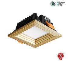 APLED APLED -LED Podhledové SQUARE WOODLINE LED/6W/230V 3000K 12x12 cm borovice masiv