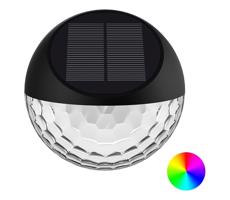 B.V.  - LED RGB Solární nástěnné svítidlo LED/2W/1,2V černá IP44