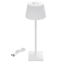 B.V.  - LED RGBW Venkovní stmívatelná nabíjecí lampa 4W/5V 3600mAh bílá IP54