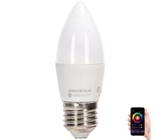 B.V. LED RGBW Žárovka C37 E27/6,5W/230V 2700-6500K -