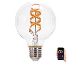 B.V. LED RGBW Žárovka FILAMENT G80 E27/4,9W/230V 2700K -