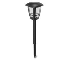 B.V.  - LED Solární lampa LED/0,06W/2V 33,8 cm 6500K IP44 černá