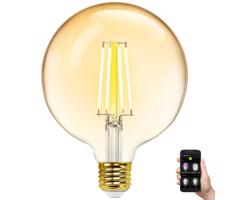 B.V. LED Stmívatelná žárovka FILAMENT G125 E27/6W/230V 2700-6500K Wi-Fi -