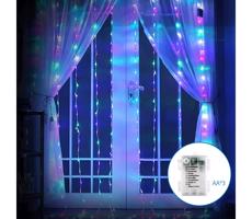 B.V.  - LED Venkovní vánoční řetěz 200xLED/8 funkcí 3xAA 5x2m IP44 multicolor