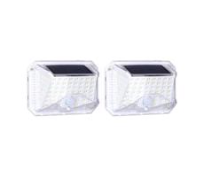 B.V.  - SADA 2xLED Solární nástěnné svítidlo se senzorem LED/1,48W/5V IP65