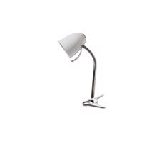 B.V.  -  Stolní lampa s klipem 1xE27/11W/230V bílá/chrom