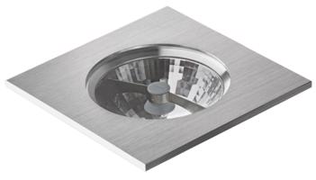 BPM Vestavné svítidlo Aluminio Plata IP65, kart.hliník 9LEDx3W, 230V 3024LED.D40.3K