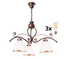 Brilagi Brilagi - LED Lustr na řetězu ANTICO 3xE27/60W/230V bronz patina