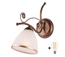 Brilagi Brilagi - LED Nástěnné svítidlo ANTICO 1xE27/60W/230V bronz patina