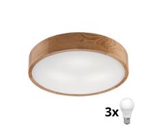 Brilagi Brilagi - LED Stropní svítidlo CARVALHO 3xE27/60W/230V dub pr. 47,5 cm