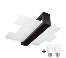 Brilagi Brilagi -  LED Stropní svítidlo HERA 2xE27/7,5W/230V wenge