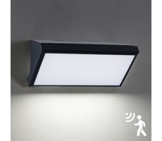 Brilagi Brilagi - LED Venkovní nástěnné svítidlo se senzorem TRIANGLE LED/20W/230V černá