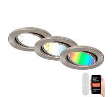 Brilo Brilo - SADA 3x LED RGBW Stmívatelné koupelnové svítidlo GU10/4,9W/230V Tuya+ DO