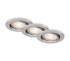 Briloner Briloner 7144-039-Sada 3xLED Koupelnové podhledové svítidlo 1xGU10/4W/230V IP23