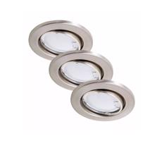 Briloner Briloner 7221-032 - SADA 3x LED Koupelnové svítidlo 1xGU10/3W/230V matný chrom