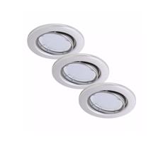 Briloner Briloner 7221-039 - SADA 3x LED Koupelnové svítidlo 1xGU10/3W/230V stříbrná