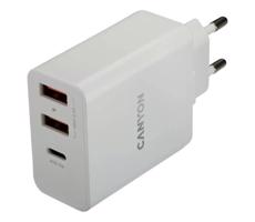 Canyon Canyon - Rychlonabíjecí adaptér Power Delivery 1xUSB-C 42W 2xUSB-A bílá