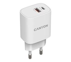 Canyon Canyon - Rychlonabíjecí adaptér Power Delivery 20W USB-C + USB-A bílá