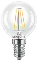 CENTURY LED FILAMENT MINI GLOBE ČIRÁ 4W E14 4000K 470Lm 360d 45x76mm IP20 CEN INH1G-041440 Teplá bílá Čirá