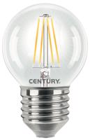 CENTURY LED FILAMENT MINI GLOBE ČIRÁ 4W E27 4000K 470Lm 360d 45x72mm IP20 CEN INH1G-042740 Teplá bílá Čirá