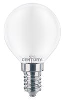 CENTURY LED FILAMENT MINI GLOBE SATEN 6W E14 3000K 806Lm 360d 45x80mm IP20 CEN INSH1G-061430