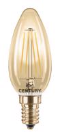 CENTURY LED FILAMENT SVÍČKA EPOCA 4W E14 2200K 320Lm 360d 35x97mm IP20 CEN INVM1-041422 Čirá