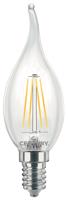 CENTURY LED FILAMENT SVÍČKA PLAMEN ČIRÁ 4W E14 2700K 470Lm 360d 35x118mm IP20 CEN INM1C-041427 Teplá bílá Čirá