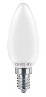 CENTURY LED FILAMENT SVÍČKA SATÉN 4W E14 4000K 470Lm 360d DIMM 35x97mm IP20 CEN INSM1D-041440